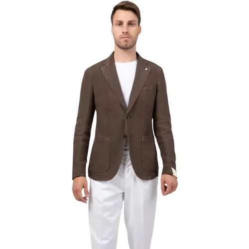 Single-Breasted Jacket , male, Sizes: M, L - L.b.m. 1911 - Modalova