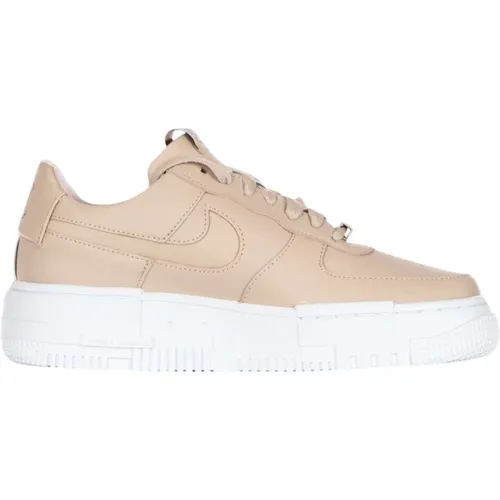 Pixel Particle Beige Low Sneaker , female, Sizes: 3 1/2 UK, 3 UK - Nike - Modalova