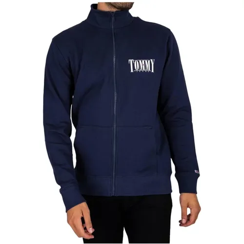 Sweatshirt with zipper , male, Sizes: S - Tommy Hilfiger - Modalova