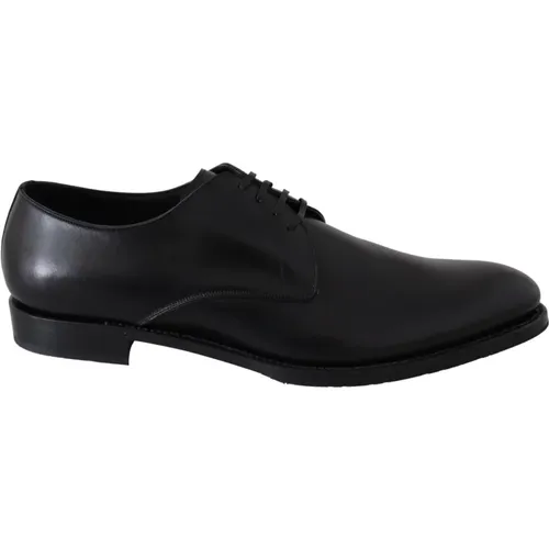 Handgemachte Schwarze Leder Sartoria Schuhe , Herren, Größe: 38 EU - Dolce & Gabbana - Modalova