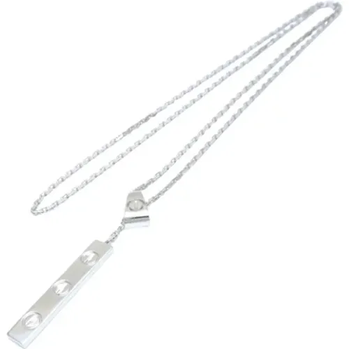 Pre-owned White Gold necklaces , female, Sizes: ONE SIZE - Cartier Vintage - Modalova