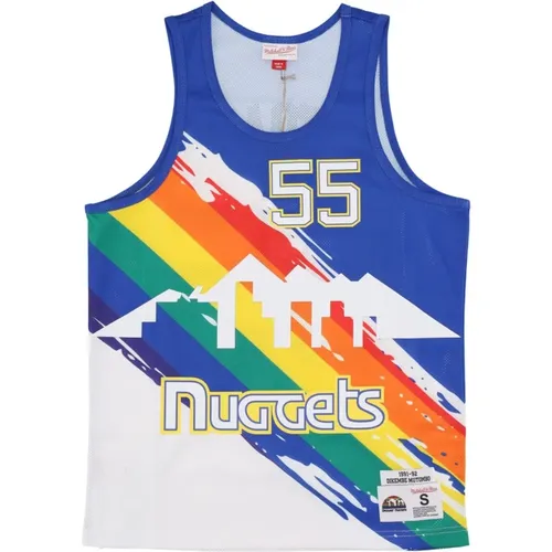 NBA Basketball Vest Mutombo 55 , male, Sizes: S, L, M, XL - Mitchell & Ness - Modalova