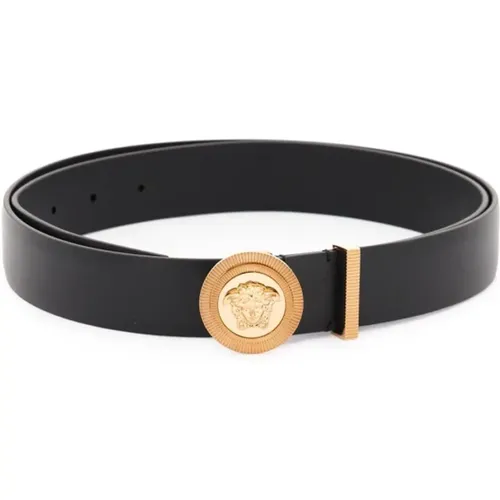 Medusa Biggie Leather Belt , male, Sizes: 100 CM - Versace - Modalova