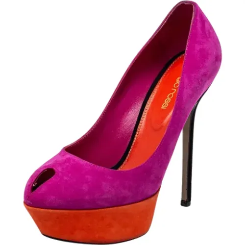 Pre-owned Suede heels , female, Sizes: 4 1/2 UK - Sergio Rossi Pre-owned - Modalova