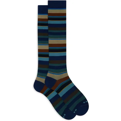 Italienische ultraleichte lange Socken mehrfarbig , Damen, Größe: S - Gallo - Modalova