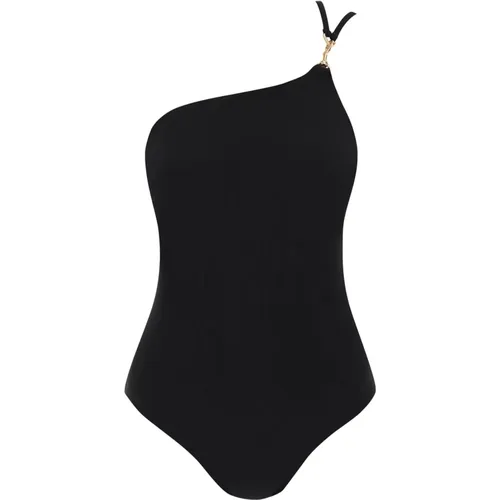One-Shoulder Badeanzug mit Gold Detail , Damen, Größe: L - TORY BURCH - Modalova