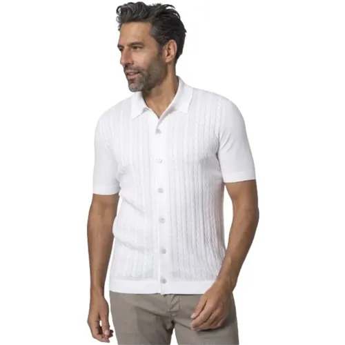 Kurzarmiges weißes Hemd mit Twist - Gran Sasso - Modalova