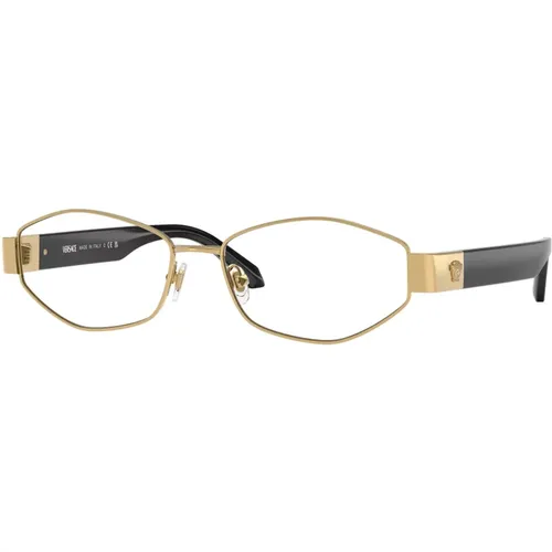 Stilvolle Brille Ve1298 in Schwarz , unisex, Größe: 55 MM - Versace - Modalova