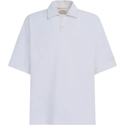 Cotton Oversized Polo Shirt , male, Sizes: L, M, S - Marni - Modalova