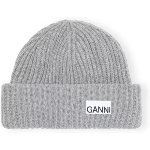 Paloma Melange Beanie , female, Sizes: ONE SIZE - Ganni - Modalova