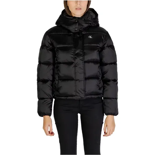 Glänzende Monologo Jacke Damen Herbst/Winter , Damen, Größe: L - Calvin Klein Jeans - Modalova