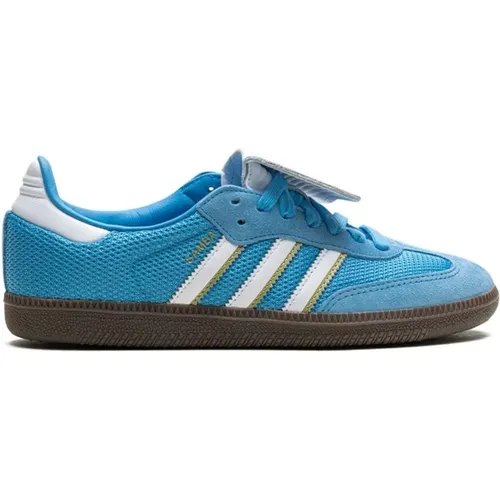 Blaue Mesh-Sneaker , Herren, Größe: 41 1/2 EU - Adidas - Modalova