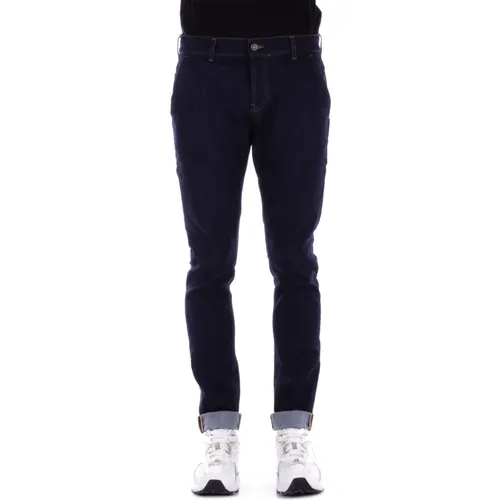 Denim Jeans mit Logo Hintertasche , Herren, Größe: W33 - Dondup - Modalova