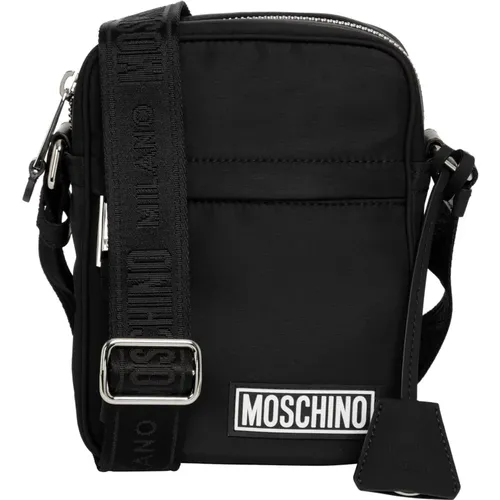 Men`s Nylon Shoulder Bag , male, Sizes: ONE SIZE - Moschino - Modalova
