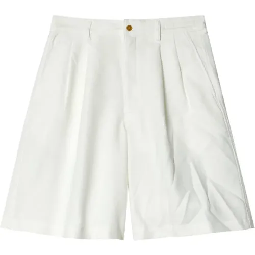 Weitgeschnittene Plissee-Shorts in Weiß , Herren, Größe: S - Comme des Garçons - Modalova