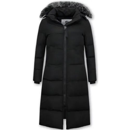 Pelz Winterjacke Damen Extra Lang - 8606Z , Damen, Größe: XS - Matogla - Modalova