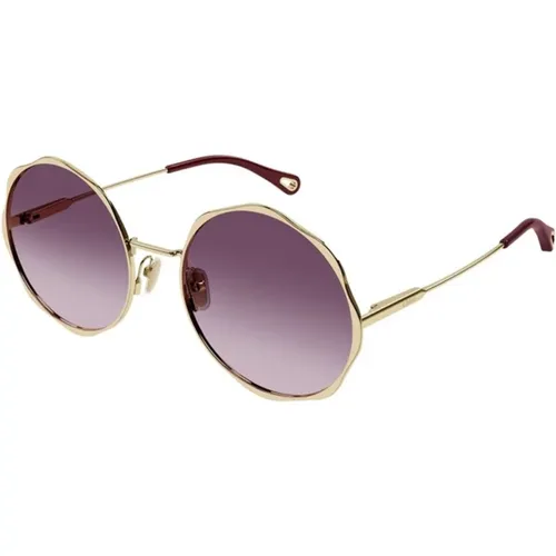 Gold Violett Sonnenbrille Modell Ch0184S - Chloé - Modalova