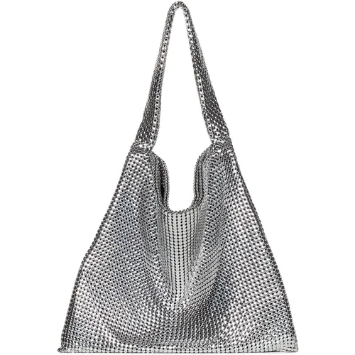 Bags.. Silver , female, Sizes: ONE SIZE - Paco Rabanne - Modalova