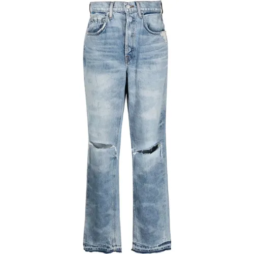 Schwarze Kate Straight-Leg Ripped Jeans , Damen, Größe: W28 - Cotton Citizen - Modalova