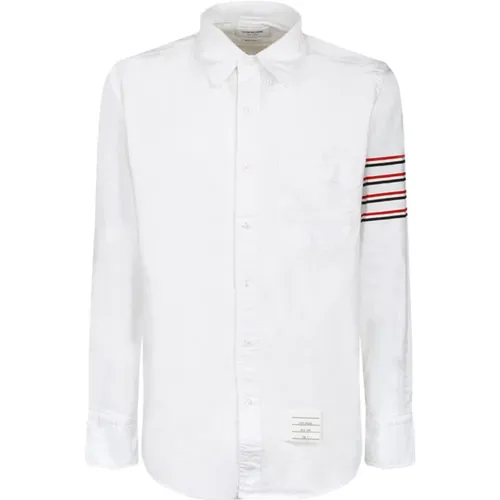 Weißes Hemd mit Button-Down-Kragen - Thom Browne - Modalova
