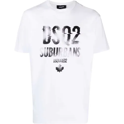 Printed Logo T-shirt, , male, Sizes: 2XL - Dsquared2 - Modalova