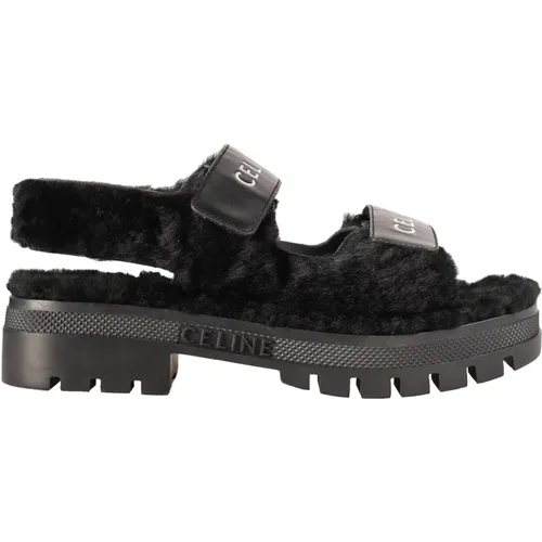 Chunky Leo Shearling Sandals , female, Sizes: 5 UK, 3 UK - Celine - Modalova