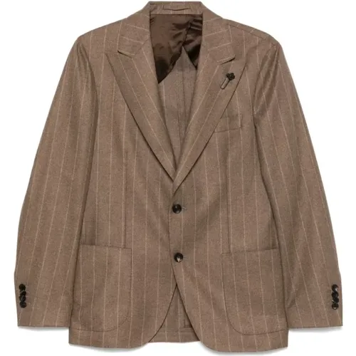 Striped Cashmere Blazer , male, Sizes: XL, M, S - Lardini - Modalova