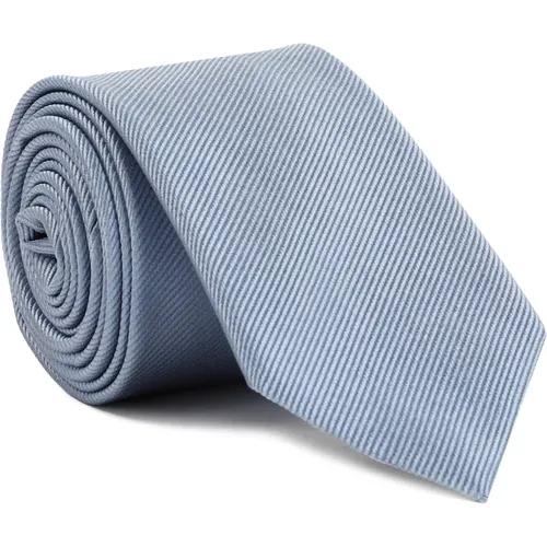 Blauer Seiden Gestreifter Krawatte Ss24 - Giorgio Armani - Modalova