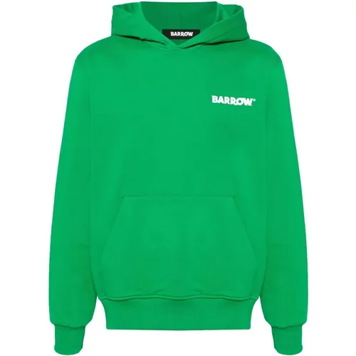 Logo Print Kapuzenpullover Langarm , Herren, Größe: S - BARROW - Modalova