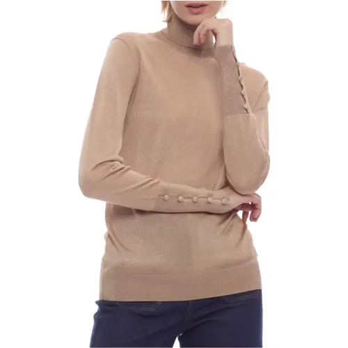 Sparkling Viscose Sweater with High Cuffs , female, Sizes: XS, L, S - Kocca - Modalova