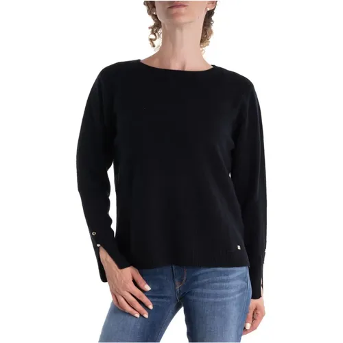 Alma Round Neck Sweater with Side Slits , female, Sizes: M - Kocca - Modalova