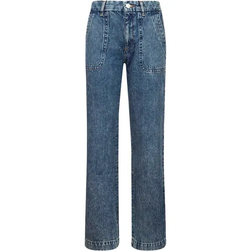 Wide Leg Cotton Jeans with American Pockets , female, Sizes: W25, W26 - A.p.c. - Modalova
