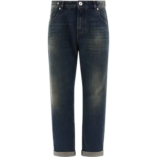 Jeans mit Manschetten für Männer , Herren, Größe: W32 - Balmain - Modalova