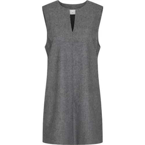 Venna Graues Kleid A-Linie Stil , Damen, Größe: XS - Heartmade - Modalova