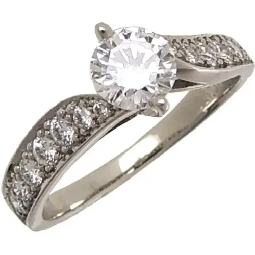 Platinum Acant Diamond Ladies Ring , female, Sizes: ONE SIZE - Van Cleef & Arpels Pre-owned - Modalova
