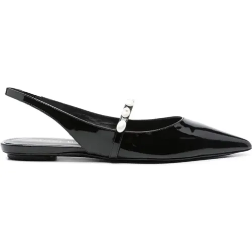 Schwarze Pearlita Slingback Flache Schuhe , Damen, Größe: 37 1/2 EU - Stuart Weitzman - Modalova