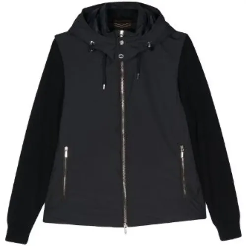 Midnight High Neck Hooded Jacket , male, Sizes: M, 2XL, XL - Moorer - Modalova