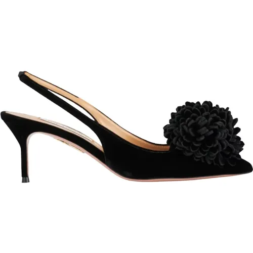 Velvet Pineapple Pumps with Stiletto Heel , female, Sizes: 5 UK, 4 UK, 6 UK, 3 UK - Aquazzura - Modalova