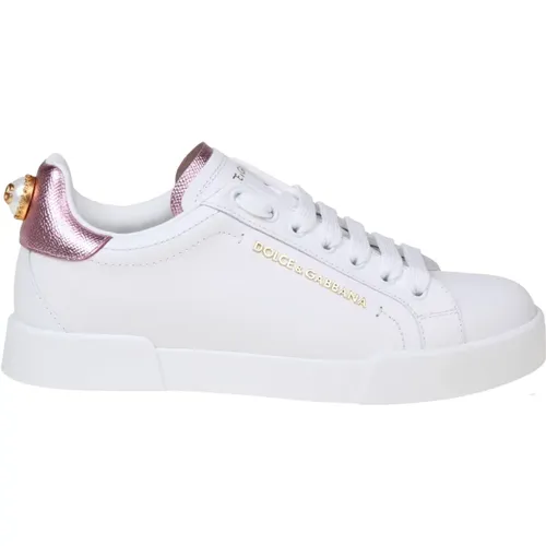 Portofino Line Damen Leder Sneakers , Damen, Größe: 36 1/2 EU - Dolce & Gabbana - Modalova