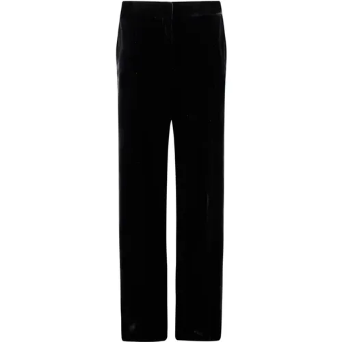 Velvet High Waist Trousers , female, Sizes: XS, S, M - P.a.r.o.s.h. - Modalova