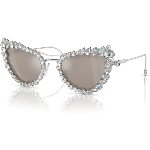 Silver Platinum Sunglasses SK 7011 , female, Sizes: 56 MM - Swarovski - Modalova