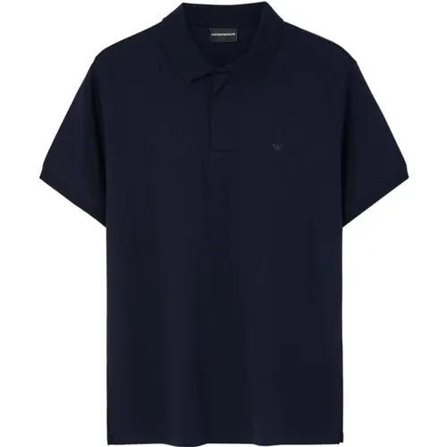 Blau Baumwoll-Poloshirt,Polo Shirts - Emporio Armani - Modalova