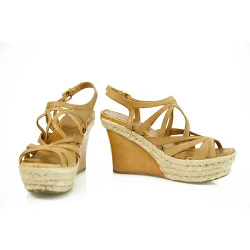 Jute Wedge Heel Sandals Platform , female, Sizes: 8 UK - Miu Miu Pre-owned - Modalova