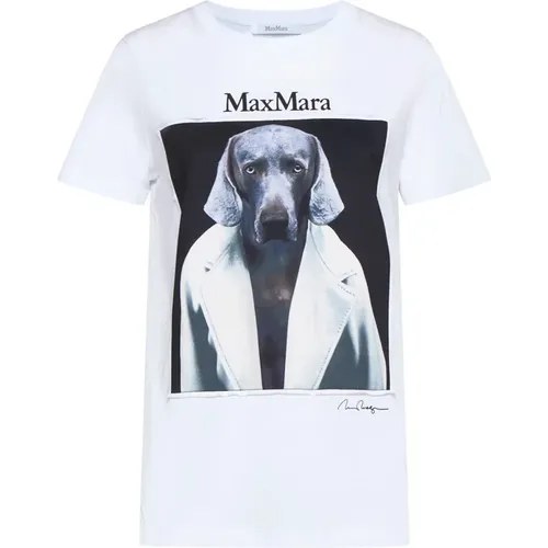 Iconic Print Crew Neck T-shirt , female, Sizes: S, L, M, XS - Max Mara - Modalova