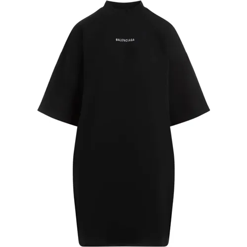 Schwarz Weiß Tshirt Kleid , Damen, Größe: M - Balenciaga - Modalova