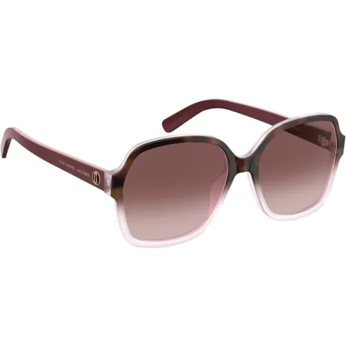 Havana und Rot Acetat Sonnenbrille - Marc Jacobs - Modalova