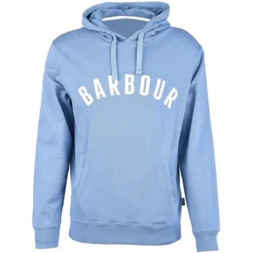 Blaue Action Hoodie mit Logo Applique , Herren, Größe: XL - Barbour - Modalova