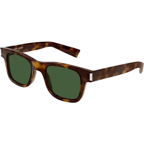 Havana/Green Sunglasses SL 564 , unisex, Sizes: 47 MM - Saint Laurent - Modalova