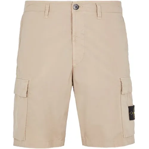 Cargo Bermuda Shorts aus Leichter Baumwolle , Herren, Größe: W29 - Stone Island - Modalova