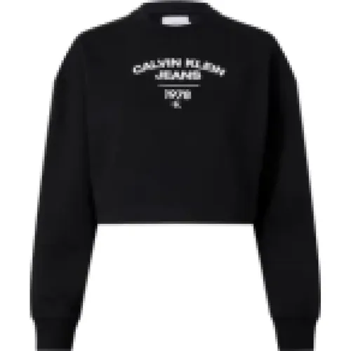 Varsity Logo Crewneck Sweatshirt , female, Sizes: L, M - Calvin Klein - Modalova